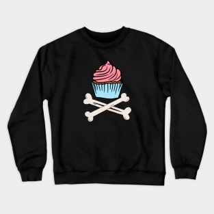 Cupcake Pirate Jolly Roger Crewneck Sweatshirt